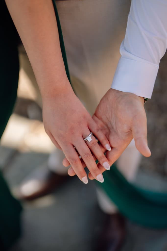Engagement ring close-up
